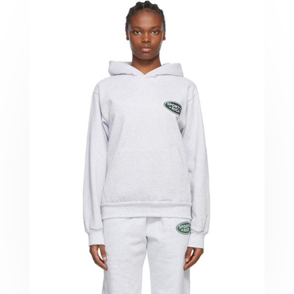 Sporty & Rich Grey Land Rover inspired Hoodie M